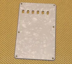 PG-0556-055 WHITE PEARLOID BACK PLATE TREMOLO SPRING COVER FOR FENDER STRAT