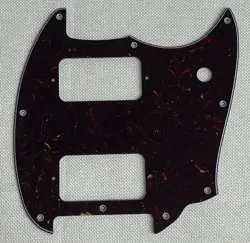 BROWN TORTOISE 4-PLY FIT FENDER SQUIER BULLET MUSTANG HH STYLE GUITAR PICKGUARD