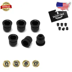 SET OF 6 BLACK STRING-THROUGH BODY FERRULES FOR FENDER STRATOCASTER & TELECASTER