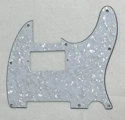 WHITE PEARL 4-PLY FOR FENDER TELECASTER 8-HOLE HUMBUCKE STYLE GUITAR PICKGUARD