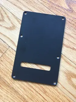 LEFTY 1 PLY VINTAGE STRAT FENDER MATTE GLOSS TREMOLO COVER PLATE BLACK NOS RELIC