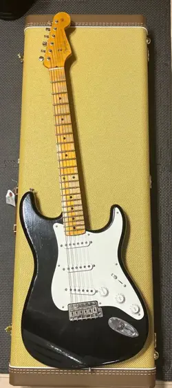 ELECTRIC GUITAR FENDER CUSTOM 1957 STRATOCASTER BLACK MADE IN 2019 S/N R101954