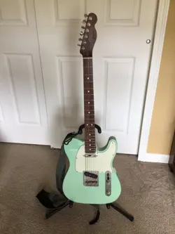 FENDER AMERICAN PROFESSIONAL  TELECASTER ROSEWOOD FB GUITAR SURF GREEN