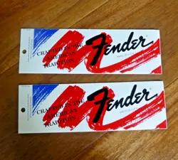 VINTAGE 2 FENDER GUITAR DECALS FOR GUITAR CASE OR CAR BUMPER