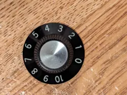 ONE PAIR OF 1965 FENDER BLACKFACE AMP KNOBS