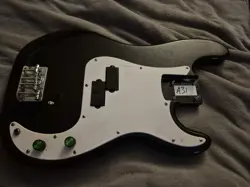 SQUIER BY FENDER PRECISION P-BASS GUITAR BODY BLACK + BRIDGE ELECTRONICS