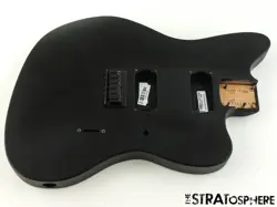 USA FENDER JIM ROOT JAZZMASTER MAHOGANY HH BODY + HARDWARE, AMERICAN FLAT BLACK