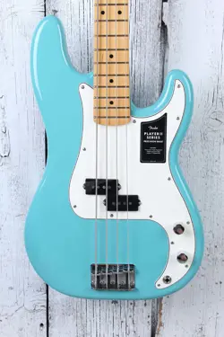 FENDER PLAYER II PRECISION BASS 4 STRING ELECTRIC BASS GUITAR AQUATONE BLUE