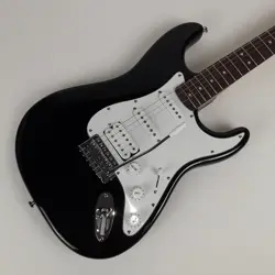 2008 FENDER STARCASTER STRATOCASTER BLACK HEADSTOCK ELECTRIC GUITAR WITH GIG BAG