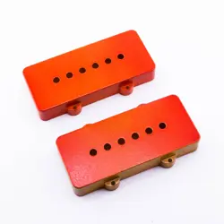 AGP  - JAZZMASTER  GUITAR PICKUP COVER SET 51MM AGED RELIC #319255