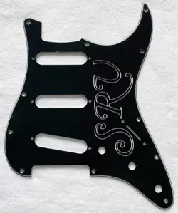 FOR US FENDER 11 HOLE SRV STRATOCASTER GUITAR PICKGUARD SCRATCH PLATE,BLACK