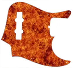 J JAZZ BASS PICKGUARD CUSTOM FENDER GRAPHIC GRAPHICAL GUITAR PICK GUARD INFERNO