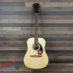 USED- FENDER FA-125NA ACOUSTIC GUITAR NATURAL FINISH DREADNOUGHT BODY SHAPE