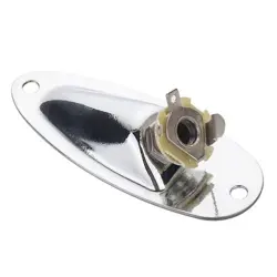 1 PCS BOAT STYLE STRAT JACK PLATE FOR FENDER STRATOCASTER ELECTRIC GUITAR SILVER