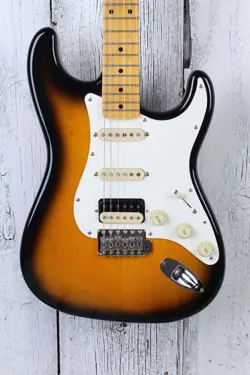 FENDER 2022 JV MODIFIED '50S STRATOCASTER HSS ELECTRIC GUITAR SUNBURST W GIG BAG