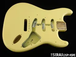 AMERICAN FENDER STRATOCASTER MALMSTEEN STRAT BODY, VINTAGE WHITE!