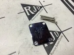 80S FENDER USA F LOGO ELECTRIC GUITAR NECK PLATE