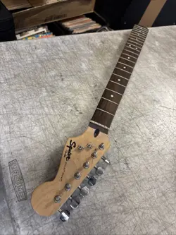 2014 FENDER STRATOCASTER SQUIER ROSEWOOD GUITAR NECK  W/TUNERS BULLET LUTHIER