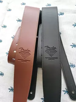 FIT FENDER 60TH DIAMOND ANNIVERSARY PU LEATHER ELECTRIC GUITAR STRAP BLACK