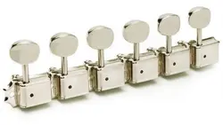 GOTOH SD91-05M 6-IN-LINE VINTAGE STYLE TUNERS FOR FENDER STRAT TELE - NICKEL