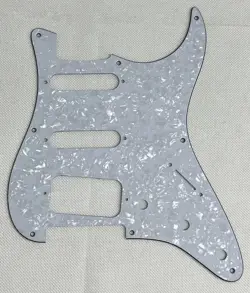 WHITE PEARL 4-PLY FIT FENDER 57 STRATOCASTER 8-HOLE HSS STYLE GUITAR PICKGUARD