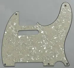 CUSTOM FOR FENDER TELECASTER VINTAGE 5-HOLE GUITAR PICKGUARD IVORY WHITE PEARL