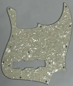 CUSTOM FOR FENDER US VINTAGE 74 JAZZ BASS GUITAR PICKGUARD IVORY WHITE PEARL