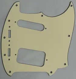 CUSTOM FOR FENDER KURT COBAIN JAG-STANG STYLE GUITAR PICKGUARD VINTAGE YELLOW