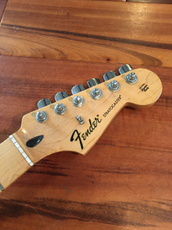 2013 FENDER STRAT NECK GLOSS MAPLE STANDARD STRATOCASTER TUNERS PLATE