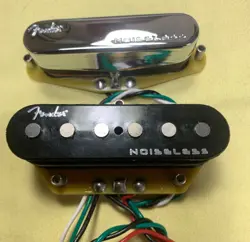 FENDER GEN 4 NOISELESS TELECASTER PICKUP SET TELE BRIDGE & NECK