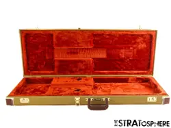 USED FENDER TELE STRAT TWEED HARDSHELL CASE STRATOCASTER TELECASTER KEYS GUITAR