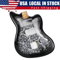 USA STOCK BLACK PAISLEY JAZZMASTER ELECTRIC GUITAR ALDER BODY FOR FENDER GUITAR