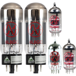 TUBE SET, FOR FENDER BASSMAN TEN 70-WATT, TUBE BRAND: JJ ELECTRONICS