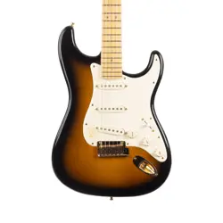 USED FENDER 50TH ANNIVERSARY AMERICAN DELUXE STRATOCASTER TWO-TONE SUNBURST 2004