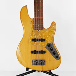 2004 FENDER AMERICAN DELUXE JAZZ BASS V 5 STRING NATURAL WITH HARDSHELL CASE