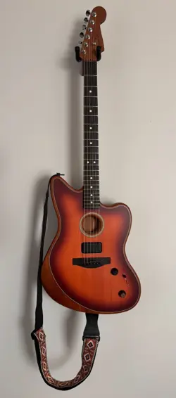 FENDER AMERICAN ACOUSTASONIC JAZZMASTER GUITAR TOBACCO SUNBURST