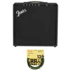FENDER MUSTANG LT50 GUITAR AMPLIFIER W/ FENDER JOE INSTRUMENT CABLE BUNDLE