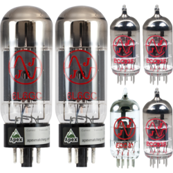 TUBE SET, FOR FENDER BASSMAN TOP 70-WATT, TUBE BRAND: JJ ELECTRONICS