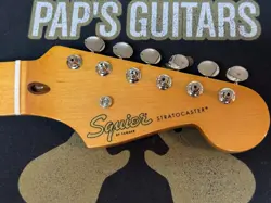 NEW FENDER SQUIER CLASSIC VIBE 50S STRATOCASTER NECK W/ TUNING PEGS & NECK PLATE