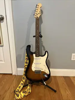 SQUIRE BY FENDER STRATOCASTER BULLET SERIES ELECTRIC GUITAR SUNBURST