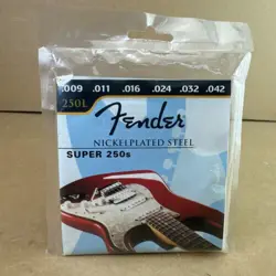 FENDER 250L SUPER 250'S NICKEL-PLATED STEEL ELECTRIC GUITAR STRINGS, LIGHT