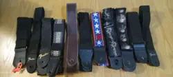 GUITAR STRAP LOT OF 11 FENDER AND MORE