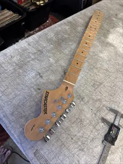 2008 FENDER STARCASTER STRATOCASTER SQUIER 70S HEADSTOCK GUITAR NECK LUTHIER