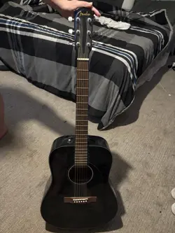 FENDER CD-60 6-STRING ACOUSTIC GUITAR - BLACK 885978158584