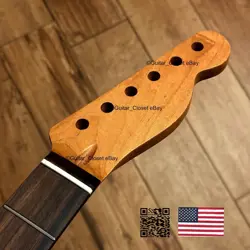 ROASTED MAPLE ROSEWOOD TELE NECK NITRO SATIN TELECASTER FT FENDER WARMOTH TR02S