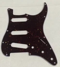 BROWN TORTOISE 4-PLY FENDER US STRATOCASTER START SSS 11 HOLE GUITAR PICKGUARD