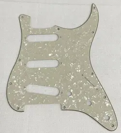IVORY WHITE PEARL FIT FENDER US STRATOCASTER START SSS 11 HOLE GUITAR PICKGUARD