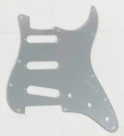 SILVER MIRROR 1-PLY FENDER US STRATOCASTER START SSS 11 HOLE GUITAR PICKGUARD