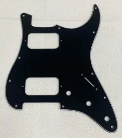 BLACK 3-PLY FENDER DOUBLE FAT HH STRAT HUMBUCKER STRAT GUITAR PICKGUARD