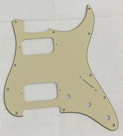 VINTAGE YELLOW 3-PLY FENDER DOUBLE FAT HH STRAT HUMBUCKER STRAT GUITAR PICKGUARD